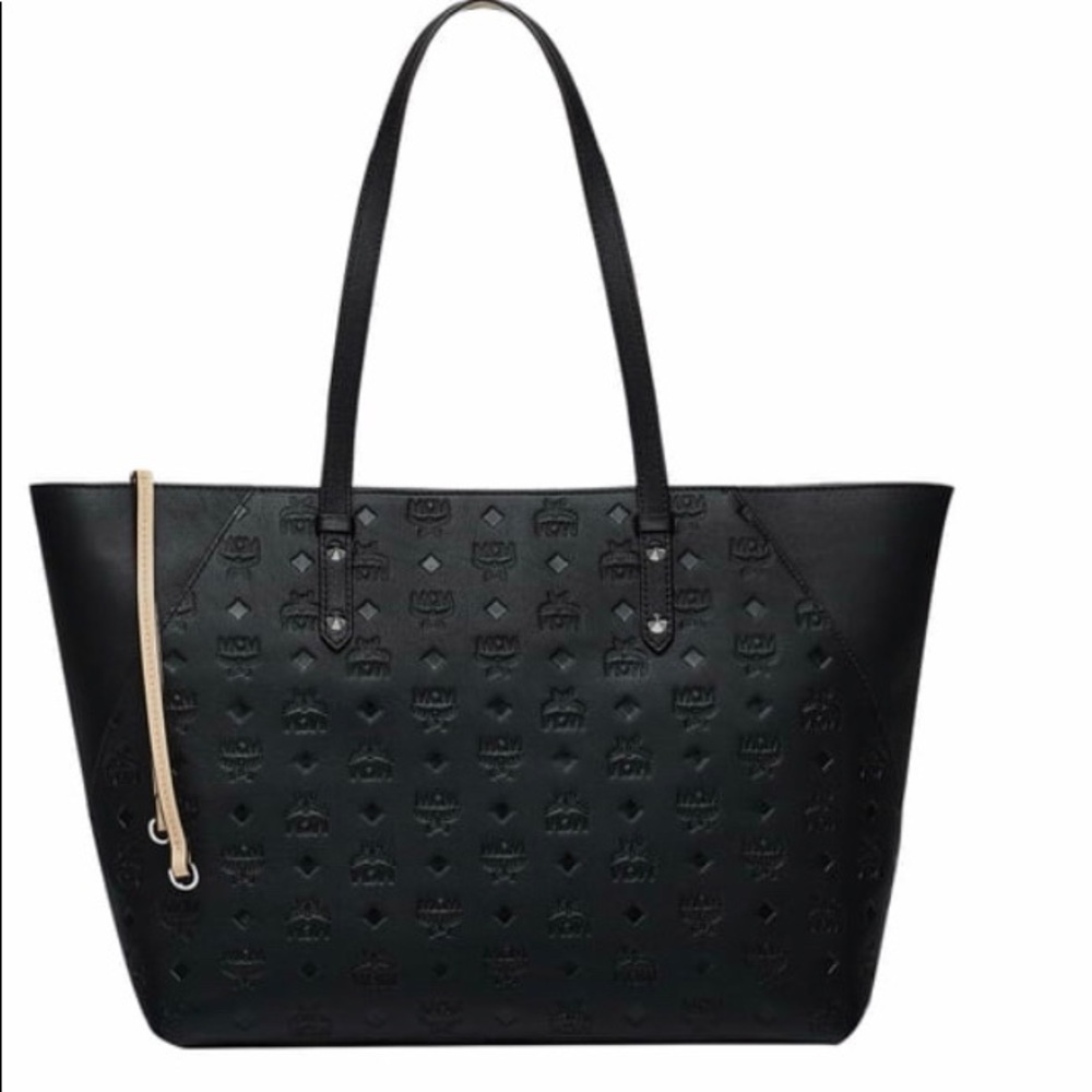 MCM Medium Klara Monogram Leather Shopper